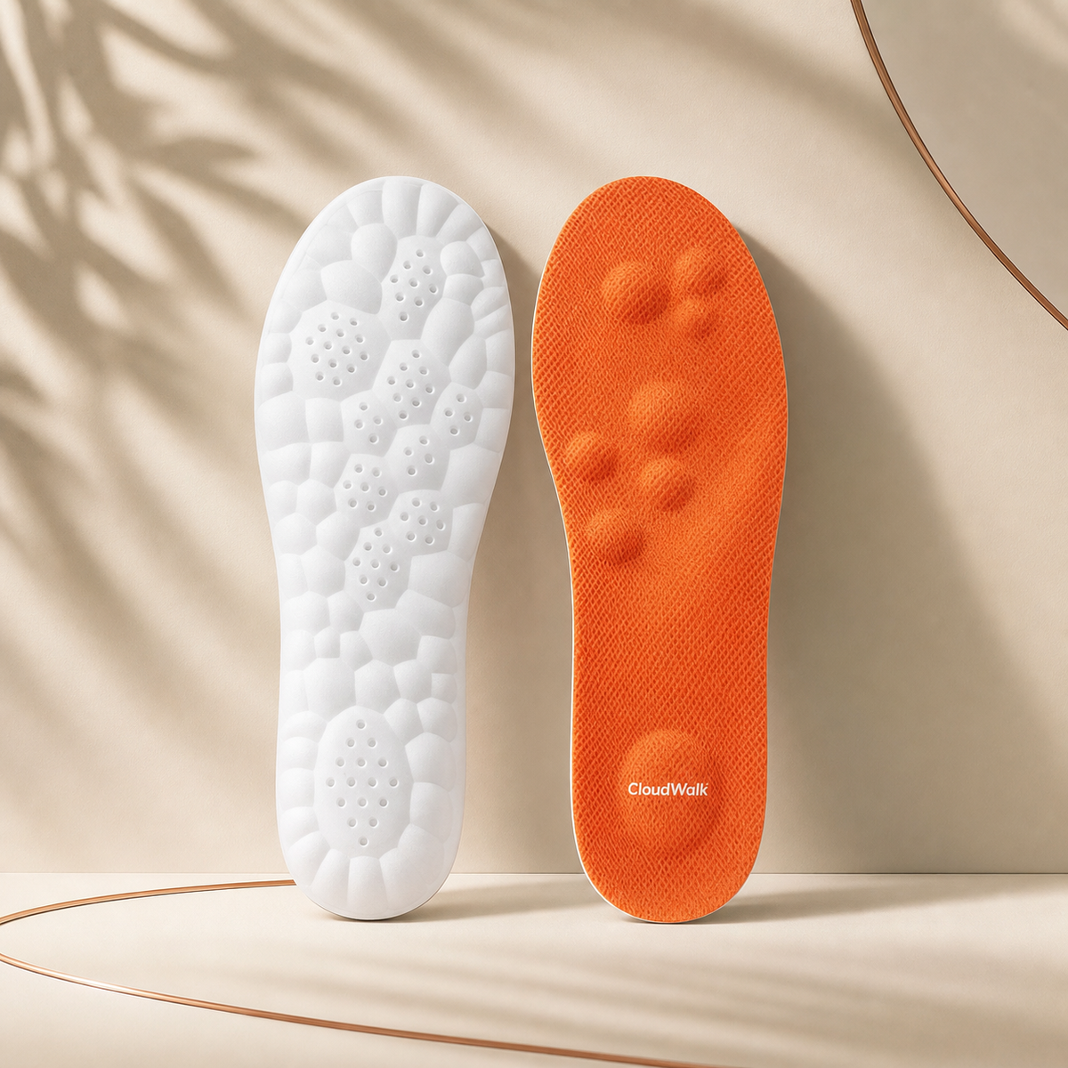 CloudWalk massage-inlegzolen in oranje