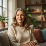 Ontspannen vrouw, sfeerfoto bij garantie