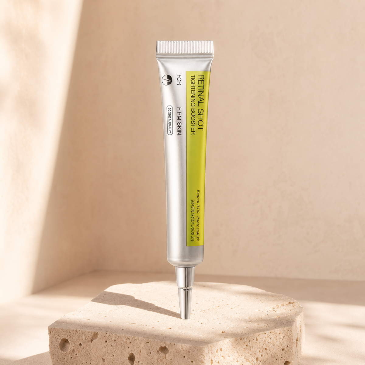 Retinal Shot verstevigingsbooster op warme natuursteen